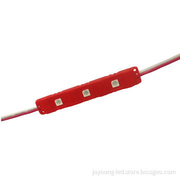 SMD Plastic Injection LED Module, Waterproof, 3 LEDs Module, Epistar, SMD 5050, 0.75W, 12V, IP65